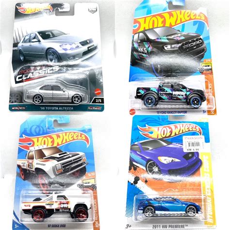 Hot Wheels 98 Toyota Altezza 19 Ford Ranger Raptor 87 Dodge D100 Hyundai Genesis Coupe Shopee