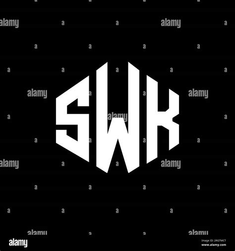 SWK letter logo design with polygon shape. SWK polygon and cube shape ...