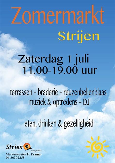 Zomermarkt In Strijen Strijen Info