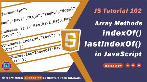 Let S Understand IndexOf And LastIndexOf Array Methods In