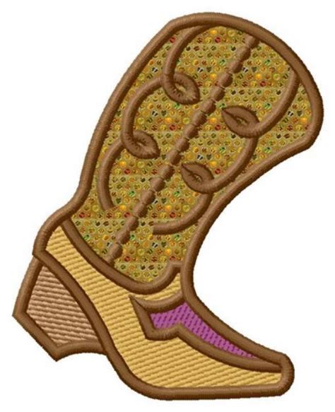 Cowboy Boot Applique Machine Embroidery Design | Embroidery Library at ...