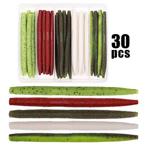 Xfishman Senko Worms Bass Fishing Entice Kit 30 Pk Wacky Rig Worms