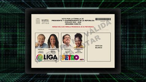 Registraduría Presentó Tarjetón Electoral Para Segunda Vuelta