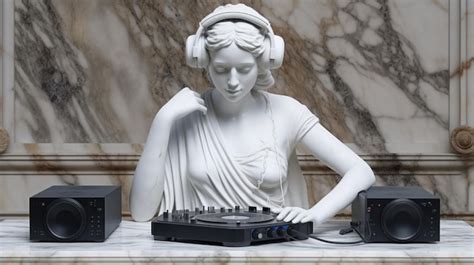 Premium Photo Antique Marble Sculpture Of A DJ Classical Statue Of A