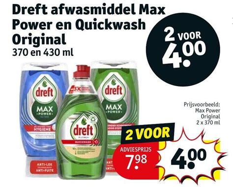 Dreft Afwasmiddel Max Power En Quickwash Original N Ml