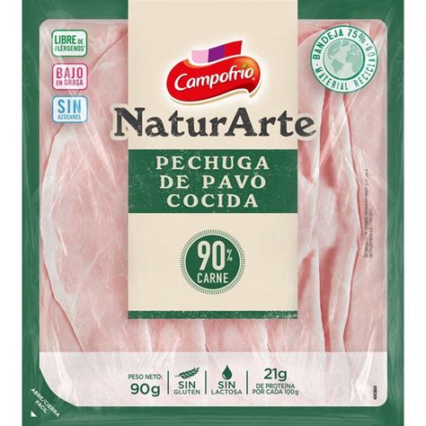 NaturArte Pechuga De Pavo Cocida En Lonchas Sin Gluten Sin Lactosa