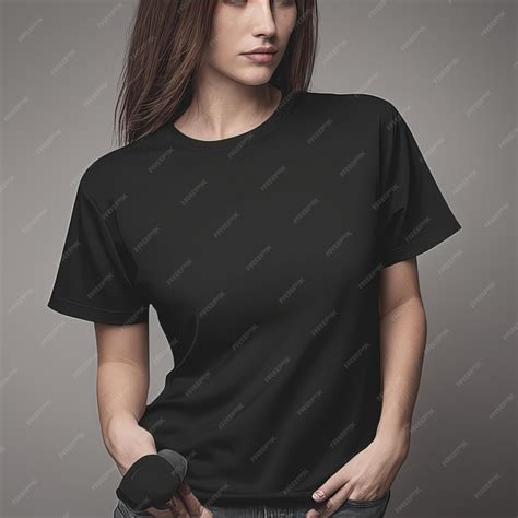 Premium AI Image | Mockup design of black tshirt blank