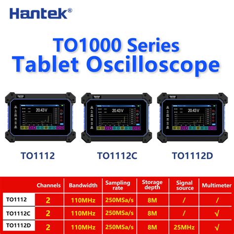 Hantek TO1112D Hybrid Tablet Oscilloscope