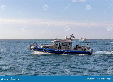 Chicago Police Department Marine Unit Boat Editorial Stock Photo