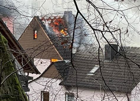 Dachstuhlbrand An Der Rotenschlade In Altena