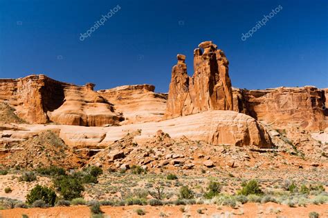 Rocky Canyon Desert Landscape Background Stock Photo by ©deberarr 9718002