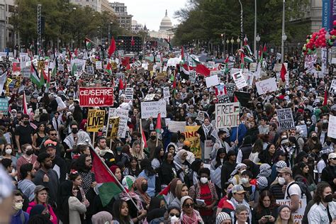 Hundreds Of Thousands Of People Demonstrated In Washington Expressing