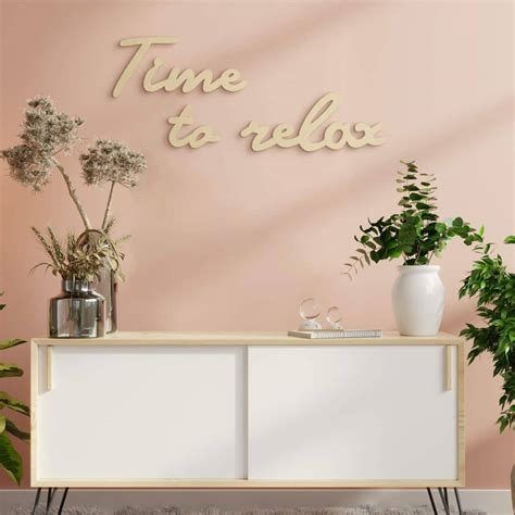 Wanddecoratie Populierenhout Time To Relax Wall Art Nl