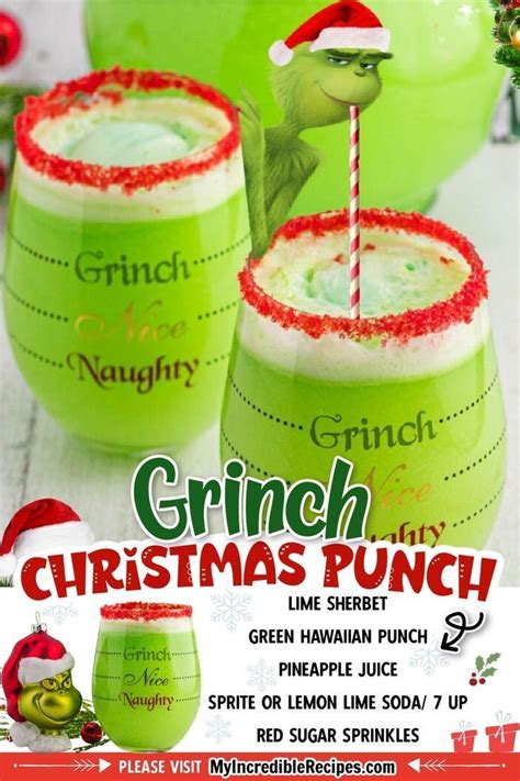 Grinch Christmas Punch My Incredible Recipes Recipe Christmas Food Christmas Snacks