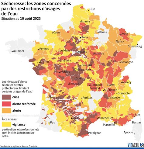 Carte Sécheresse Quels Sont Les Départements Concernés Par Les