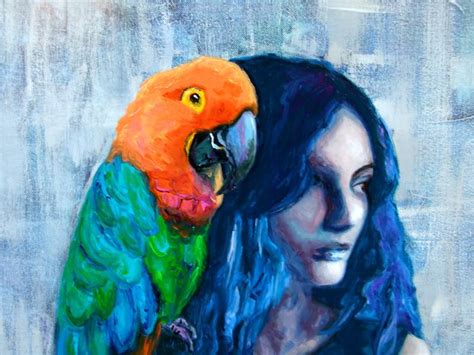 Talk To My Parrot Painting By Val Rie Andriantsiferana Saatchi Art