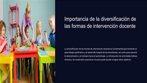 Estrategias Para Diversificar Las Formas De Intervenci N Docente Con