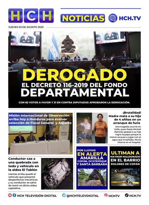 Portada Hch De Agosto De Hch Tv