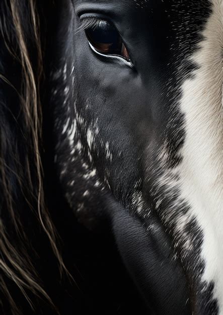 Primer Plano De La Cara Del Caballo Foto Gratis