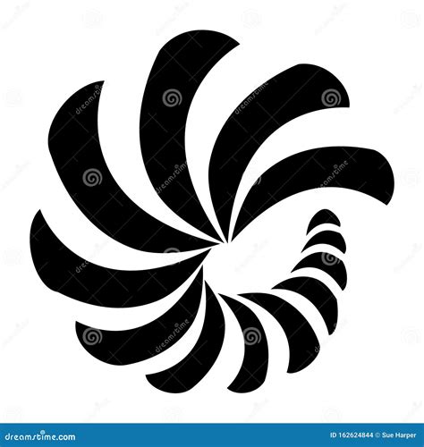 Logotipo Espiral Maor Koru Nautilus Negro Ilustraci N Del Vector