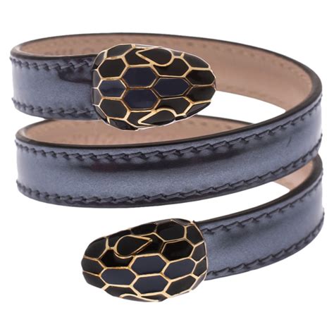 Bvlgari Serpenti Forever Purple Leather Wrap Bracelet Bvlgari | The Luxury Closet