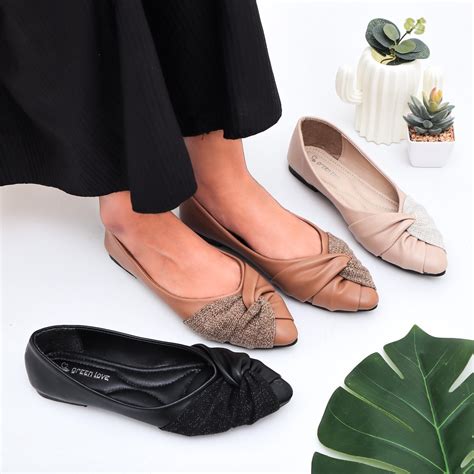 Jual Green Love Sepatu Flatshoes Wanita Melody Shopee Indonesia