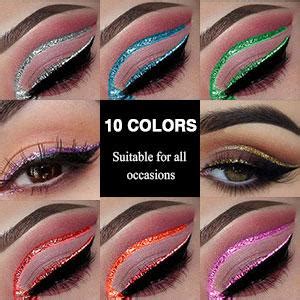 Ownest 10 Colors Liquid Glitter Eyeliner Metallic Shimmer Glitter