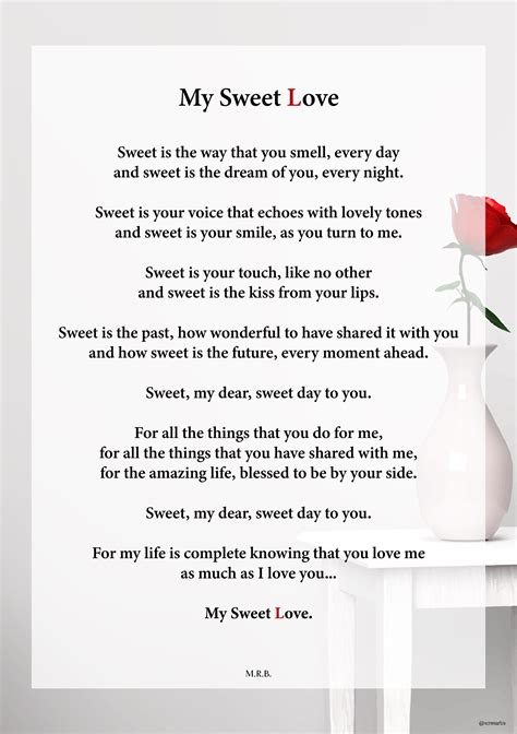 My Sweet Love Poem Digital Print A True Love Original Piece - Etsy