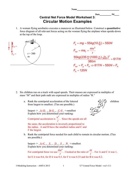 Net Force Diagram Worksheet