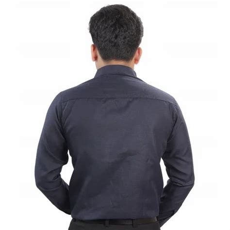 Plain Linen Filafil Men Solid Formal Black Shirt Full Sleeves At Rs