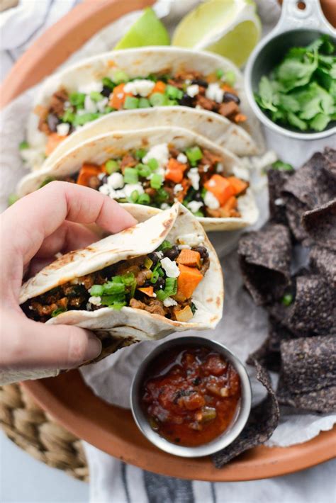 Chorizo Sweet Potato Black Bean Tacos Simply Scratch