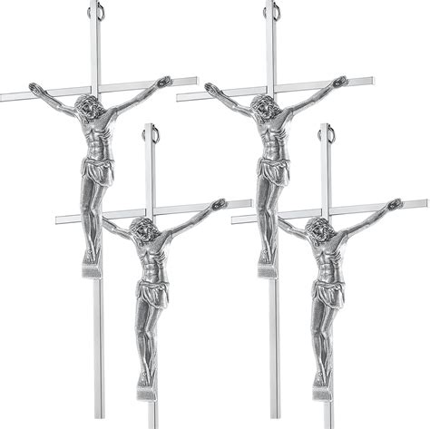 Leinuosen 4 Pieces Crucifix Wall Cross Catholic Slender