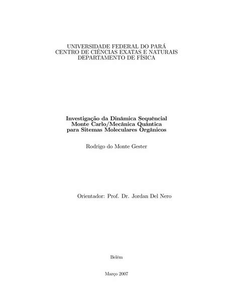 Pdf Universidade Federal Do Par Centro De Ci Ncias Repositorio Ufpa