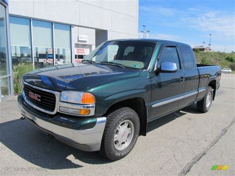 2001 Polo Green Metallic GMC Sierra 1500 SLE Extended Cab 4x4 51288326