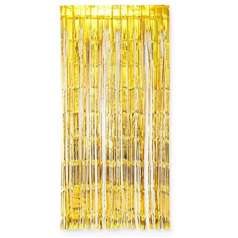 Bright Gold Foil Door Curtain Backdrop M X Cm Partyrama