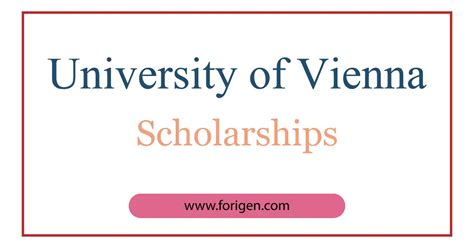 University of Vienna Scholarships 2024-2025 - Forigen