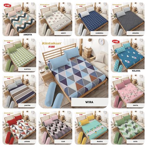 Jual Kintakun Dluxe Sprei 160x200 Queen Size Motif Terbaru Dan