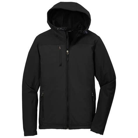 Port Authority J335 Hooded Core Soft Shell Jacket Black Full Source