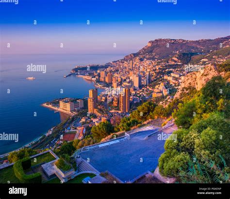 sunset or sunrise in Monte Carlo city, Monaco Stock Photo - Alamy