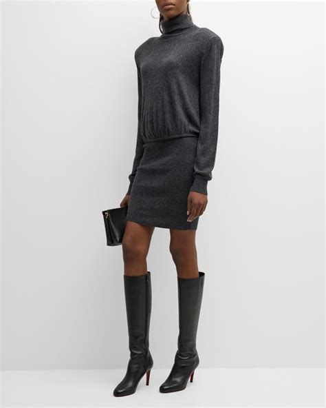 Ser O Ya Alexandria Knit Turtleneck Mini Dress Shopstyle