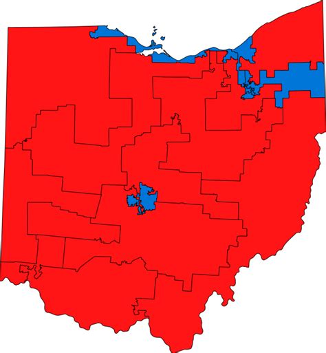 Ohio’s House of Representative districts by what... - Maps on the Web