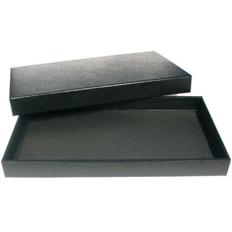 Black Jewelry Display Case (Removable Magnetic Lid) w/ Gray 18-slot ...