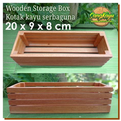 Jual Kotak Kayu 20x9x8 Kotak Serbaguna Kotak Penyimpanan Wooden Storage