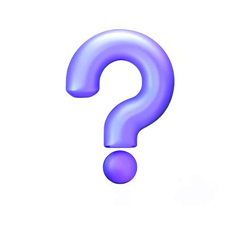 3d Question Mark Icon Sign 26552391 Png