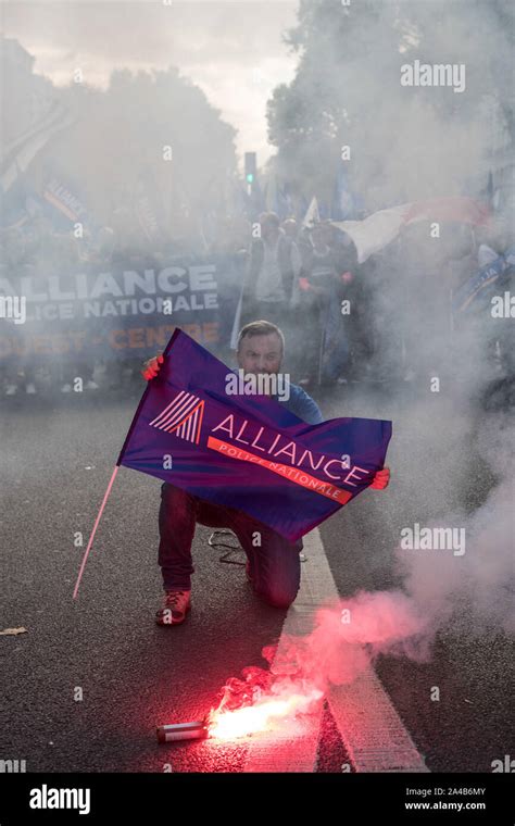 Paris France 2nd October 2019 French Police Protest Working