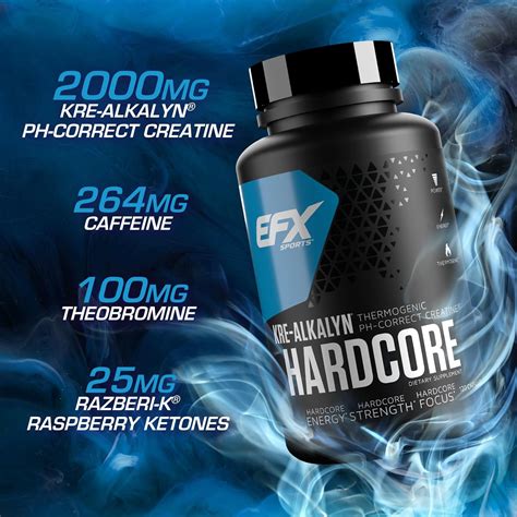 EFX Sports Kre Alkalyn Hardcore Suplemento termogénico de creatina