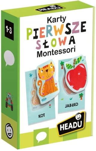 Headu pierwsze słowa karty montessori 1 3 lata puzzle zabawki id