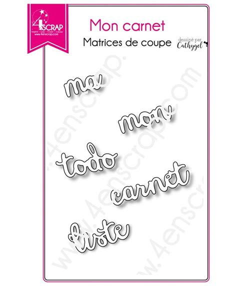 Matrice De Coupe Scrapbooking Carterie Mot To Do Liste Mon Carnet