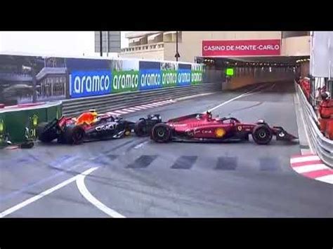 Sergio Checo Pérez Carlos Sainz crash 2022 Monaco Grand Prix