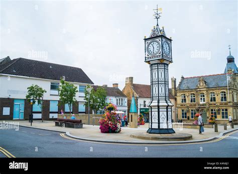 Downham Market Uk August 26 2017 The Victorian Clock Tower And Town